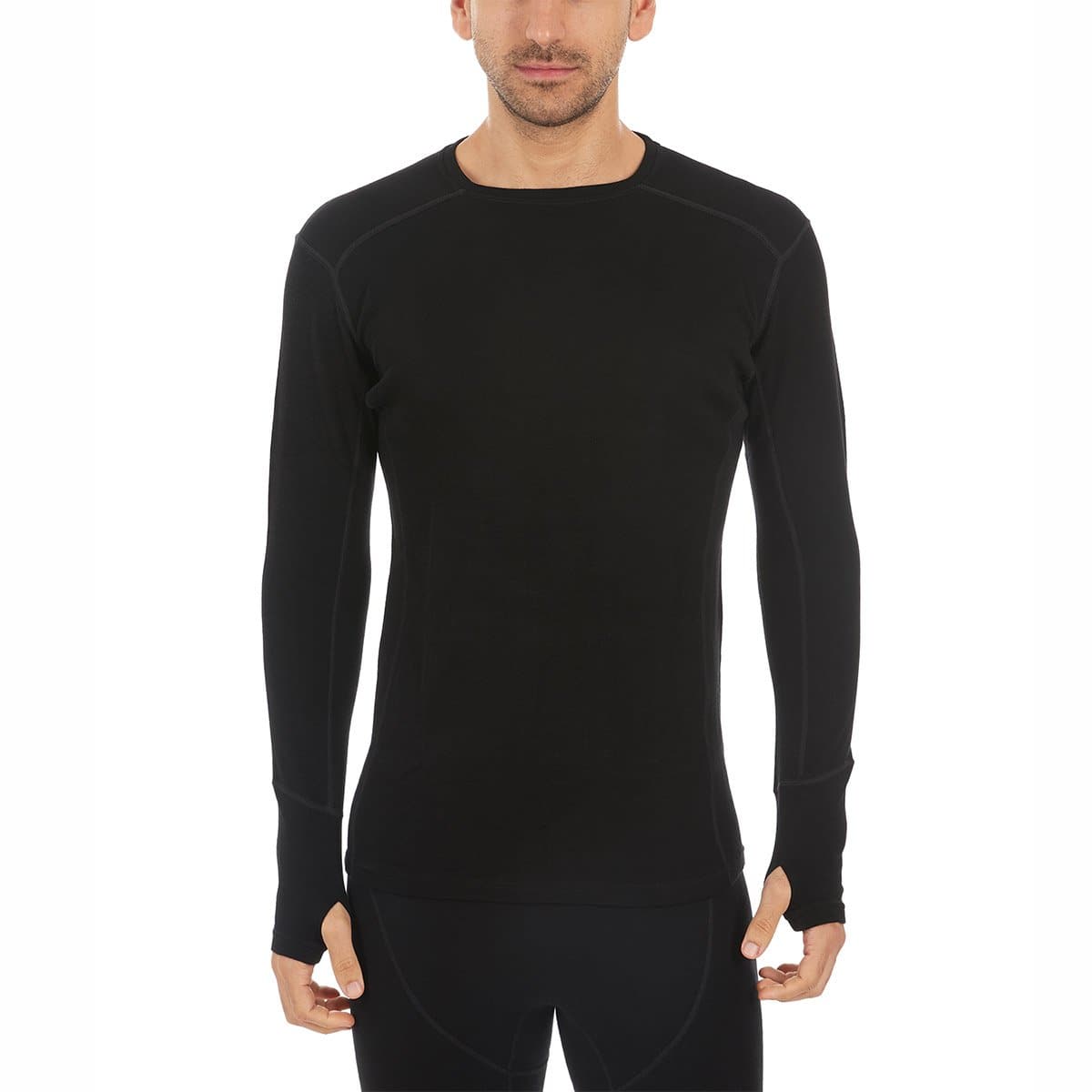 Woolverino Men's Midweight Long Sleeve Crew